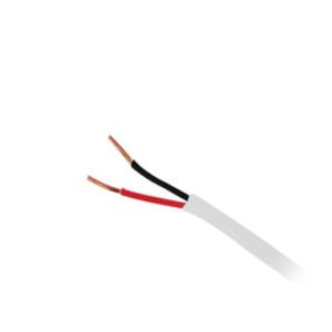 Bobina de 305 metros de cable 18 AWG, 2 conductores, tipo CM-CL2, de color blanco para aplicaciones en Alarmas de intrusión /Control de acceso/Interfonos y TV porteros/Automatizacion/Audio y Voceo.