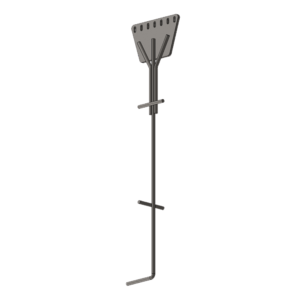 Ancla de Piso Tipo Paleta 7 Orificios para Retenida. Placa: 3/4, Redondo: 1, Altura: 210 cm. Galv. Inmersión.