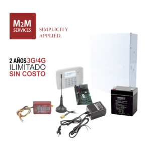 (2 Años datos ILIMITADO INCLUIDO)  Kit Vista48LA con comunicador MN02LTEM, Teclado, Gabinete, Batería y Transformador