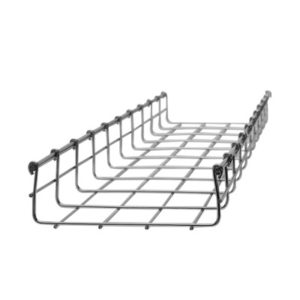 Charola tipo malla 166/600 mm, con acabado Electro Zinc, hasta 1585 cables Cat6,  tramo 3 m