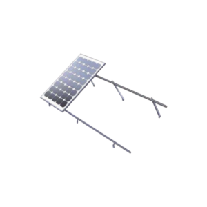 Montaje de aluminio para techo o piso de concreto,  de alta resistencia y rápida instalación,  arreglo 1x4 módulos fotovoltáicos de 40mm de espesor