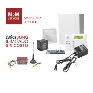 (2 Años 4G ILIMITADO INCLUIDO) Kit VISTA48LA,Teclado 6150, Comunicador MN02LTEM Transformador, Bateria y Sirena de 15 Watts