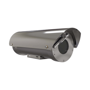 Camara IP Zoom con gabinete antiexplosion 2MP, 32X, IP68, WiseStream II / conexion de fibra optica monomodo