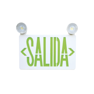 Letrero LED de SALIDA con Luz de Emergencia/Montaje Universal (pared, lateral o Techo)/Batería de Respaldo Incluida